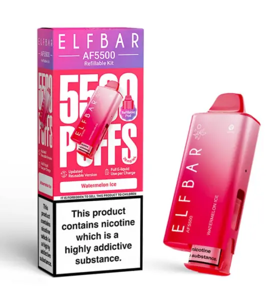 Elf Bar AF5500 Watermelon Ice Prefilled Pod Kit – 20mg