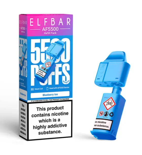 Elf Bar AF5500 Blueberry Ice Refill Pod – 20mg