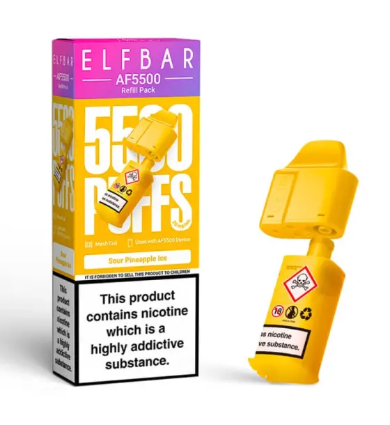Elf Bar AF5500 Sour Pineapple Ice Refill Pod – 20mg