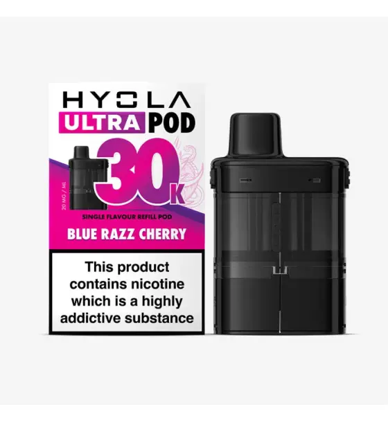 Hyola Ultra 30K Blue Razz Cherry Prefilled Pods – 20mg