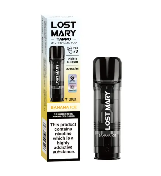 Lost Mary Tappo Banana Ice Prefilled Pods – 20mg