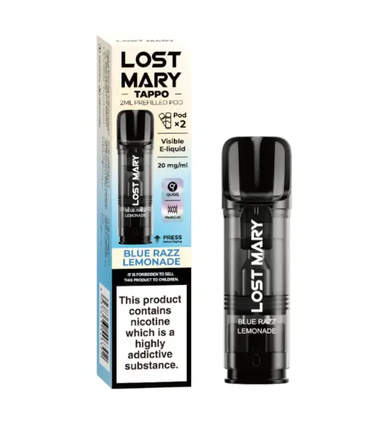 Lost Mary Tappo Blue Razz Lemonade Prefilled Pods – 20mg