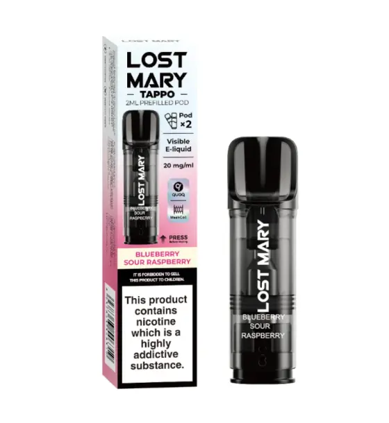 Lost Mary Tappo Blueberry Sour Raspberry Prefilled Pods – 20mg