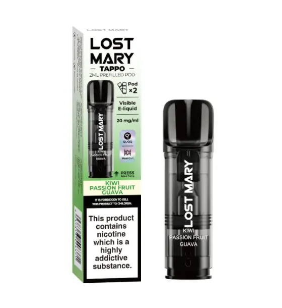 Lost Mary Tappo Kiwi Passion Fruit Guava Prefilled Pods – 20mg
