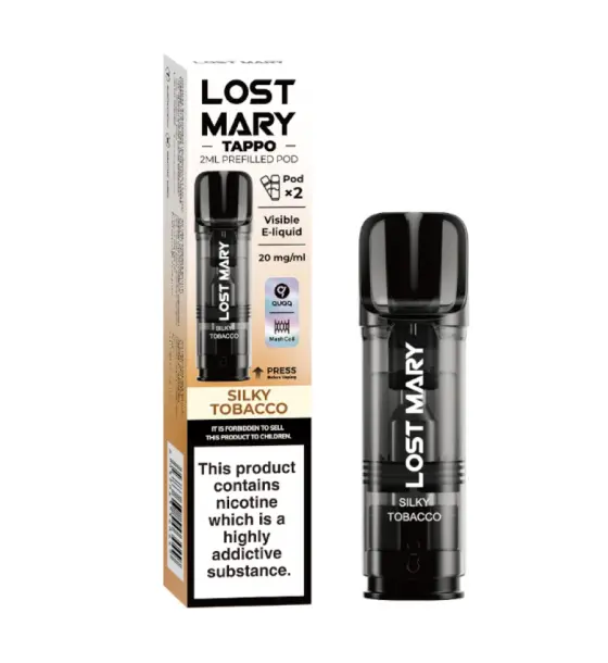 Lost Mary Tappo Silky Tobacco Prefilled Pods – 20mg