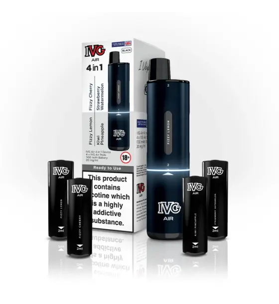 IVG Air 4 in 1 Black Edition Prefilled Pod Kit – 20mg
