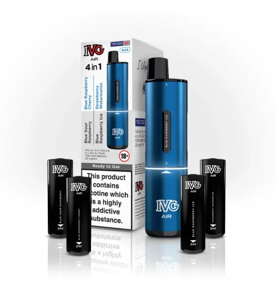 IVG Air 4 in 1 Blue Edition Prefilled Pod Kit – 20mg