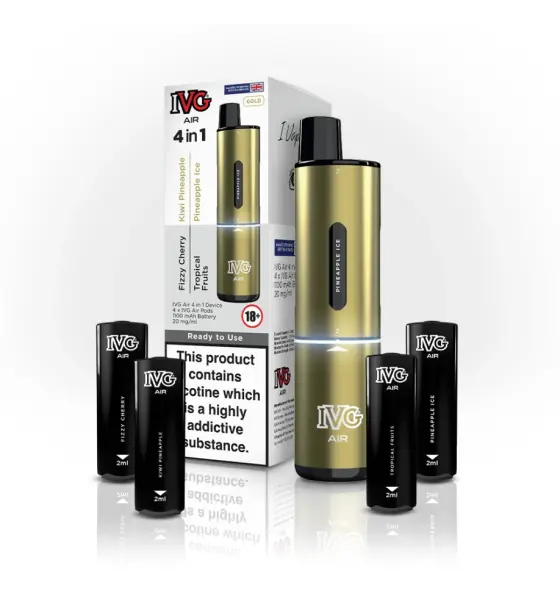 IVG Air 4 in 1 Gold Edition Prefilled Pod Kit – 20mg