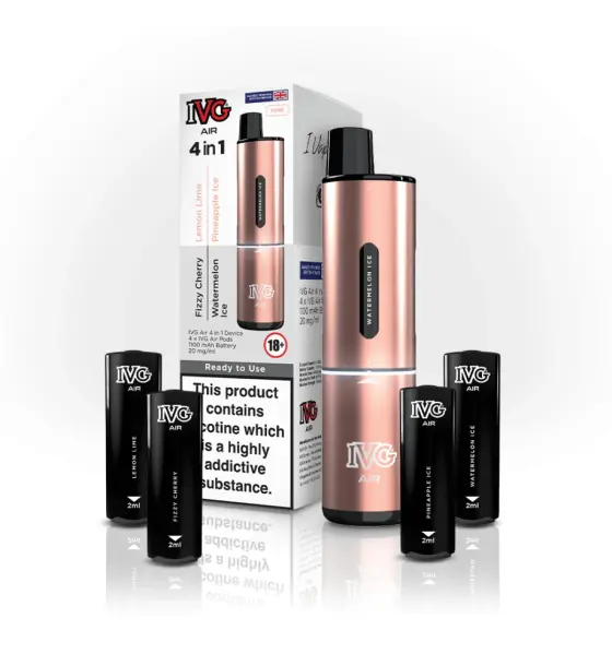 IVG Air 4 in 1 Pink Edition Prefilled Pod Kit – 20mg
