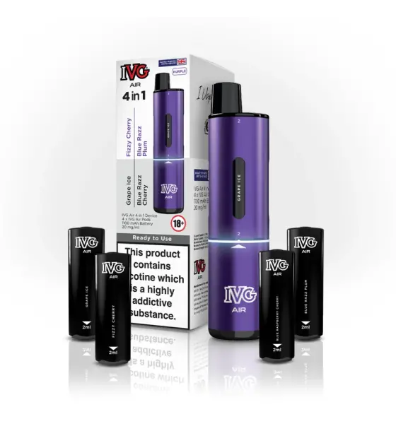 IVG Air 4 in 1 Purple Edition Prefilled Pod Kit – 20mg