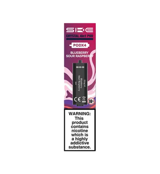 SKE Crystal 4 in 1 Blueberry Sour Raspberry Prefilled Pods – 20mg