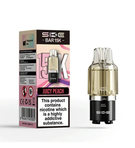 SKE Bar 15K Juicy Peach Prefilled Pods – 20mg