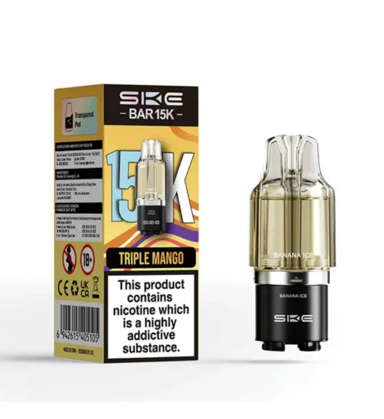 SKE Bar 15K Triple Mango Prefilled Pods – 20mg