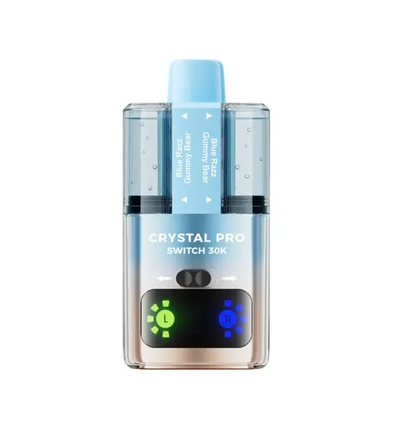 Crystal Pro Switch 30K Blue Razz Gummy Bear / Blue Razz Gummy Bear Prefilled Pod Kit – 20mg