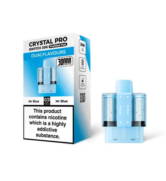 Crystal Pro Switch 30K Mr Blue / Mr Blue Prefilled Pods – 20mg