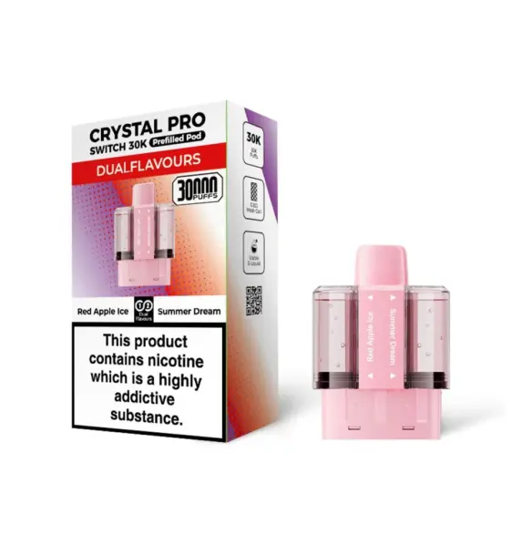 Crystal Pro Switch 30K Red Apple Ice / Summer Dream Prefilled Pods – 20mg