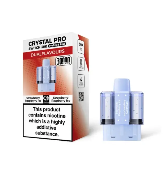 Crystal Pro Switch 30K Strawberry Raspberry Ice / Strawberry Raspberry Ice Prefilled Pods – 20mg