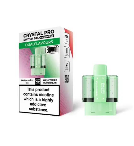 Crystal Pro Switch 30K Watermelon Ice / Watermelon Bubblegum Prefilled Pods – 20mg
