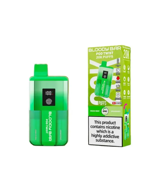 Bloody Bar Ultra Twist 20K Fresh Mint / Spearmint Prefilled Pod Kit – 20mg