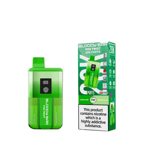 Bloody Bar Ultra Twist 20K Lemon Lime / Pineapple Ice Prefilled Pod Kit – 20mg