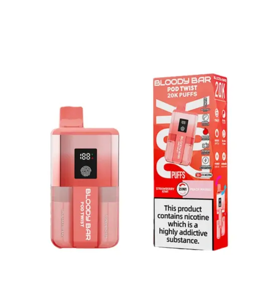 Bloody Bar Ultra Twist 20K Strawberry Kiwi / Peach Mango Prefilled Pod Kit – 20mg