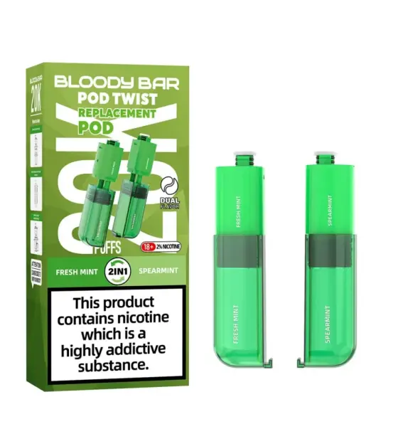 Bloody Bar Ultra Twist 20K Fresh Mint / Spearmint Prefilled Pods – 20mg