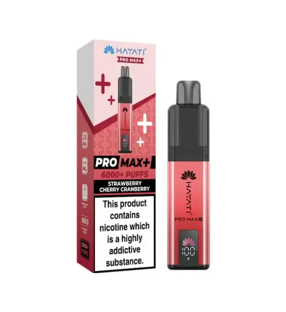 Hayati Pro Max+ 6000 Strawberry Cherry Cranberry Kit – 20mg