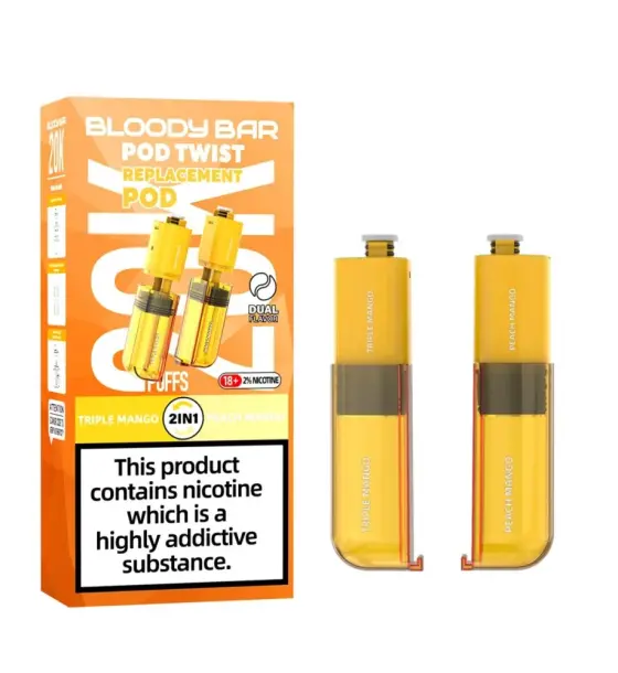 Bloody Bar Ultra Twist 20K Triple Mango / Peach Mango Prefilled Pods – 20mg