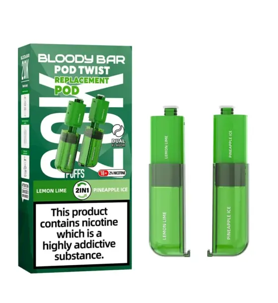 Bloody Bar Ultra Twist 20K Lemon Lime / Pineapple Ice Prefilled Pods – 20mg