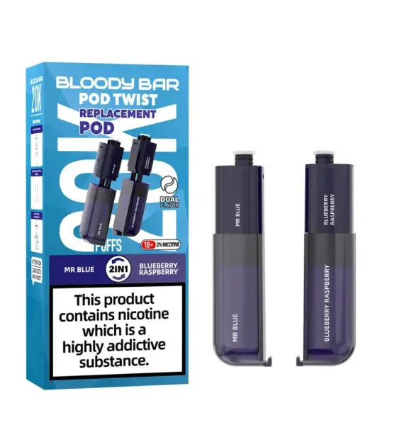 Bloody Bar Ultra Twist 20K Mr Blue / Blueberry Raspberry Prefilled Pods – 20mg