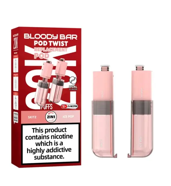 Bloody Bar Ultra Twist 20K Skitz / Ice Pop Prefilled Pods – 20mg
