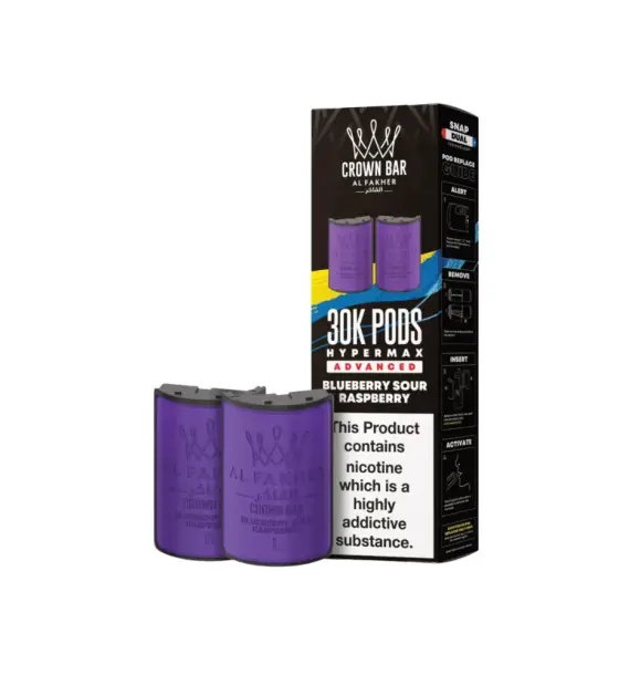 Al Fakher 30K Hypermax Blueberry Sour Raspberry Refill Pods – 6mg