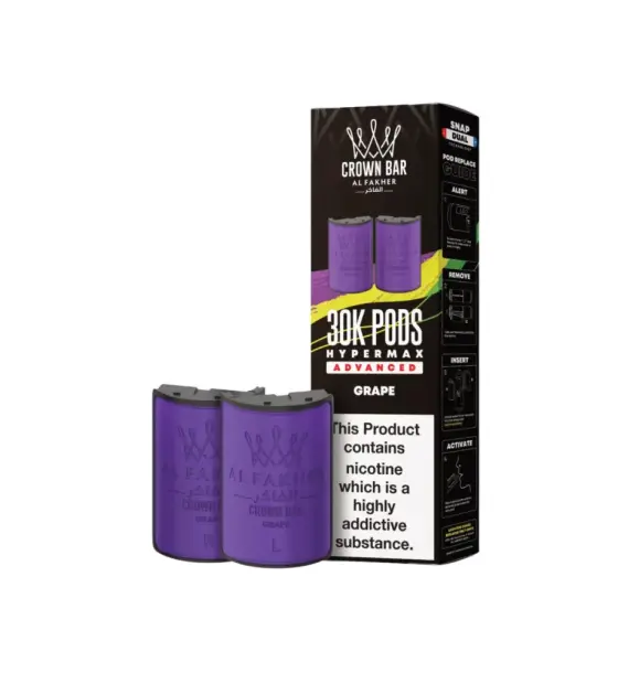 Al Fakher 30K Hypermax Grape Refill Pods – 6mg