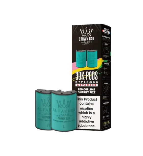 Al Fakher 30K Hypermax Lemon Lime Cherry Fizz Refill Pods – 6mg
