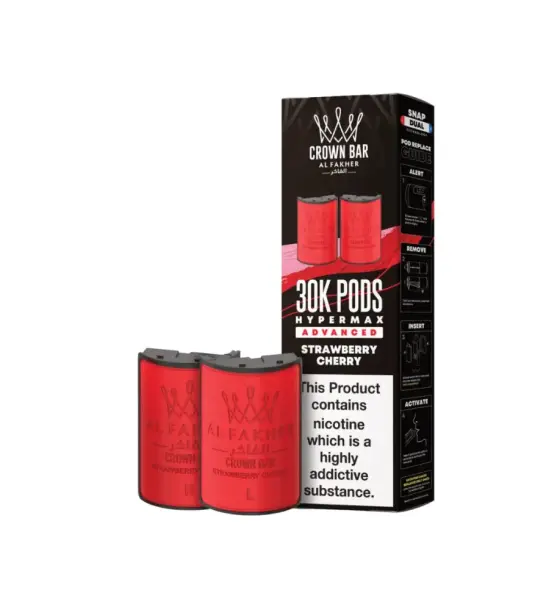 Al Fakher 30K Hypermax Strawberry Cherry Refill Pods – 6mg