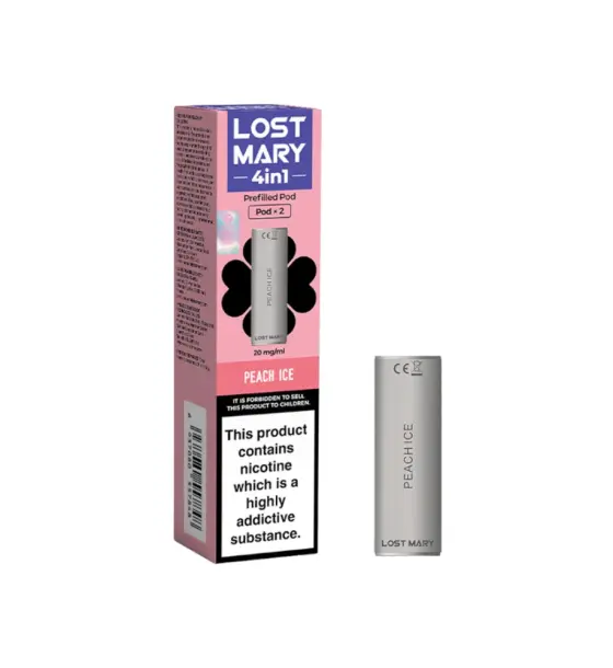 Lost Mary 4 in 1 Peach Ice Prefilled Pods – 20mg