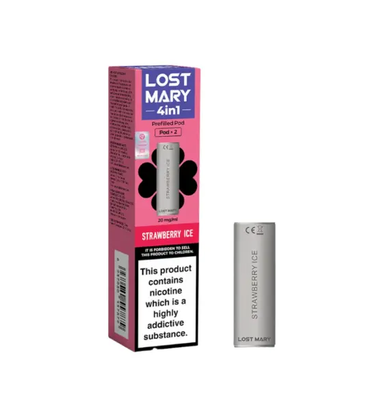 Lost Mary 4 in 1 Strawberry Ice Prefilled Pods – 20mg