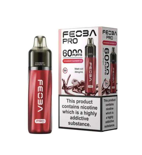 Feoba Pro 6000 Strawberry Raspberry Ice Prefilled Pod Kit – 20mg