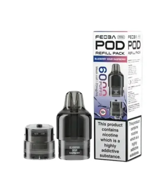 Feoba Pro 6000 Blueberry Sour Raspberry Prefilled Pods – 20mg