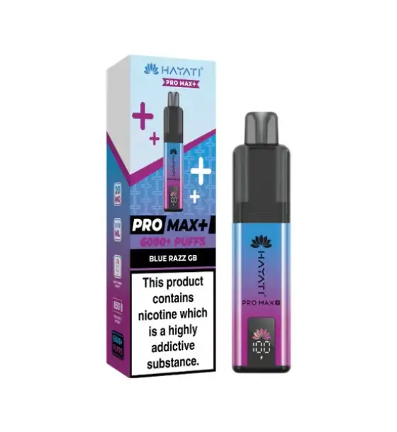Hayati Pro Max+ 6000 Blue Razz GB Kit – 20mg