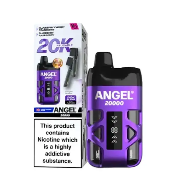 Vapes Bars Angel 20K Violet Edition Blueberry Cherry Cranberry / Blueberry Raspberry Kit – 20mg
