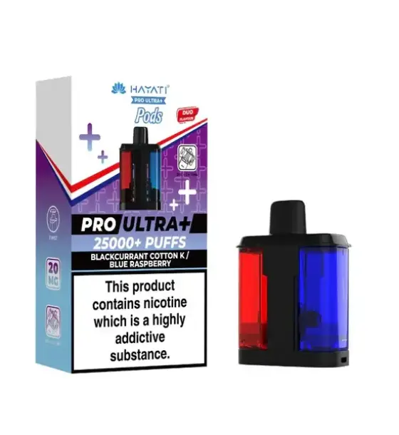 Hayati Pro Ultra+ 25000 Blackcurrant Cotton K / Blue Raspberry Replacement Pod – 20mg