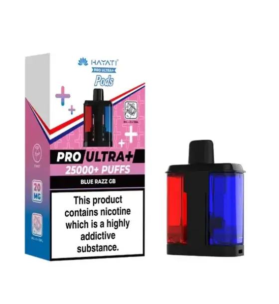 Hayati Pro Ultra+ 25000 Blue Razz GB Replacement Pod – 20mg