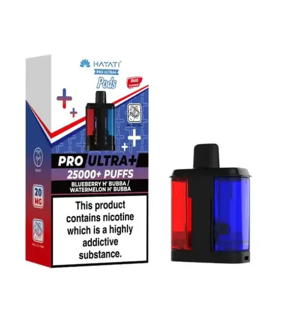 Hayati Pro Ultra+ 25000 Blueberry H'Bubba / Watermelon H'Bubba Replacement Pod – 20mg