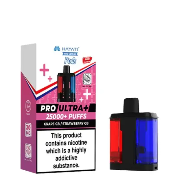 Hayati Pro Ultra+ 25000 Grape GB / Strawberry GB Replacement Pod – 20mg