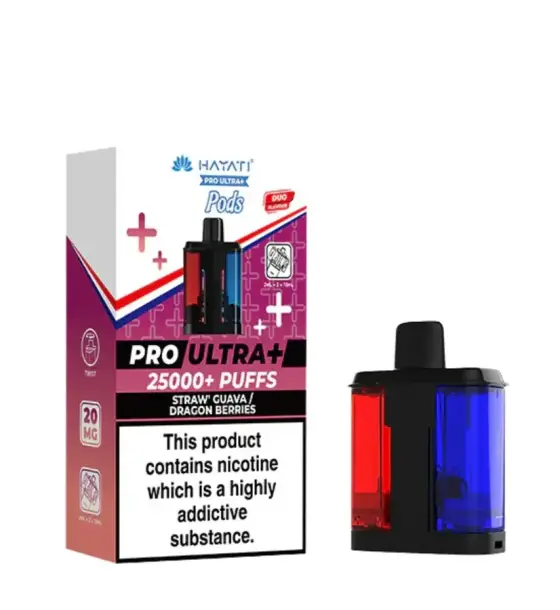 Hayati Pro Ultra+ 25000 Straw' Guava / Dragon Berries Replacement Pod – 20mg