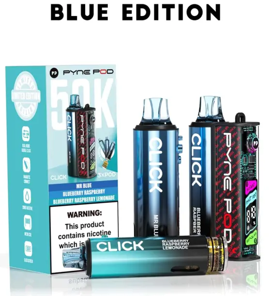 Pyne Pod Click 50K Blue Edition (3 Flavours) Kit – 20mg