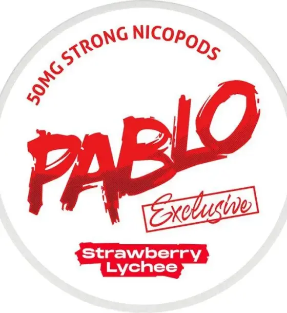 Pablo Exclusive Strawberry Lychee Nicotine Pouches – 50mg/g (30mg per pouch)