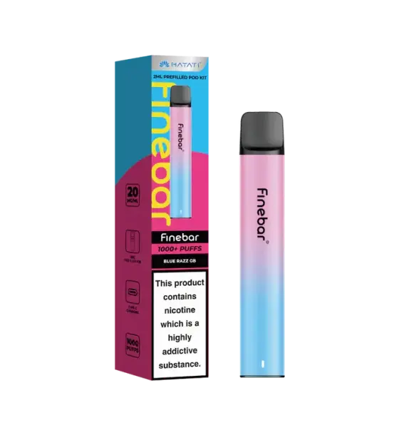 Hayati Finebar 1000 Blue Razz GB Kit – 20mg
