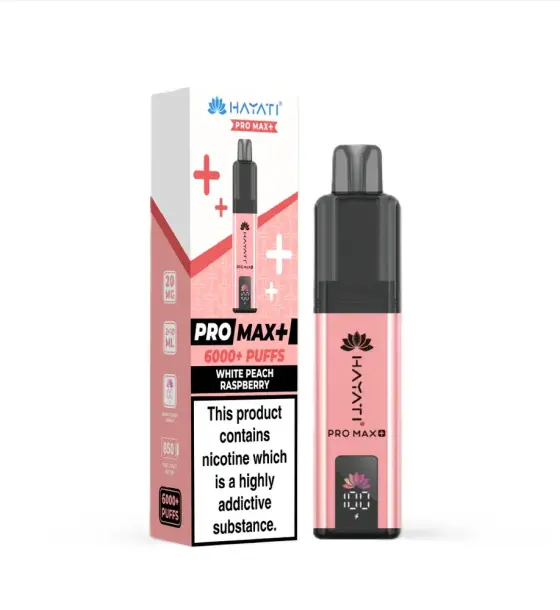 Hayati Pro Max+ 6000 White Peach Raspberry Kit – 20mg